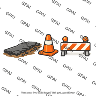 Road construction site