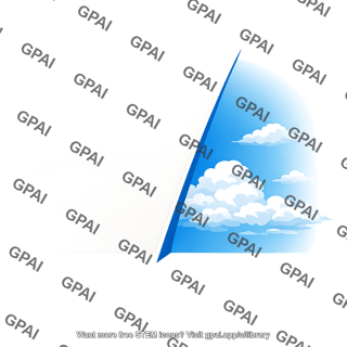 Sky with clouds torn paper effect