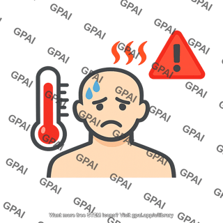 Heat related illness icon