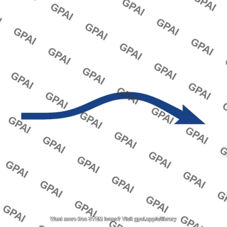 Coriolis deflection arrow