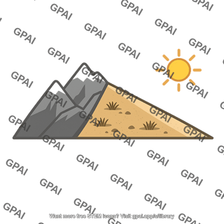 Rain shadow dry zone with sun