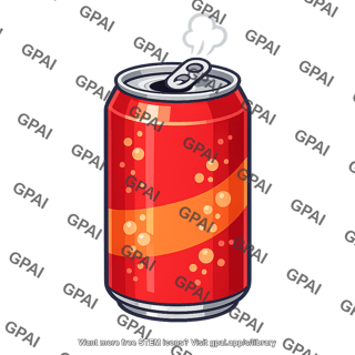 Warm carbonated soda can