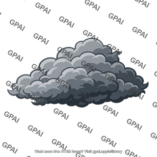 Grey smoke cloud