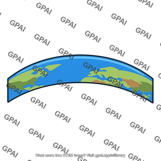 Earth surface blue green arc