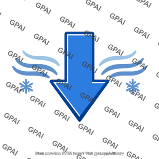 Cold wave downward arrow