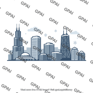 Chicago winter cityscape