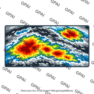 False color infrared satellite image