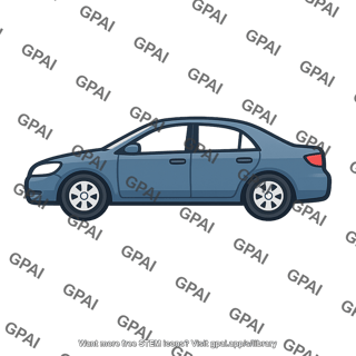 Blue sedan car