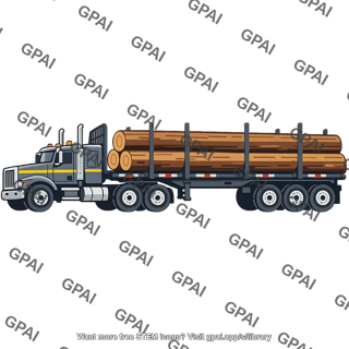 Commercial logging truck
