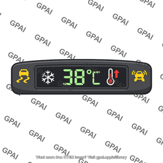 Car dashboard temperature display
