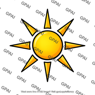 Solar radiation sun icon