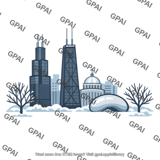 Chicago winter scene