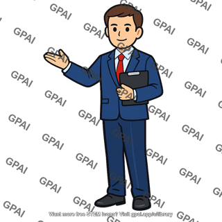 Businessman presenting