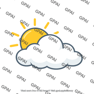 Partly cloudy sky