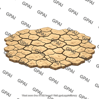 Drought cracked ground