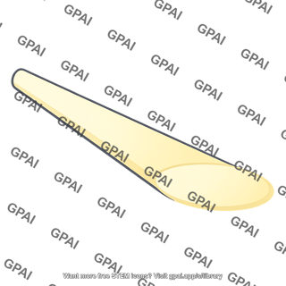 Flashlight beam oblique