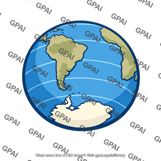 Southern hemisphere globe