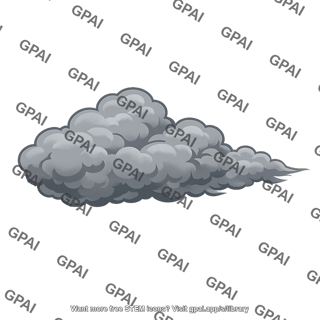 Drifting ash cloud