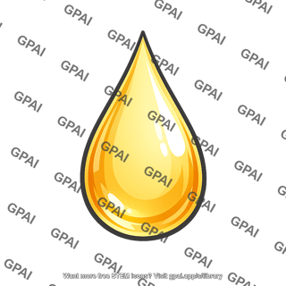 Golden liquid droplet