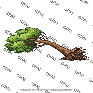 Tree blown down