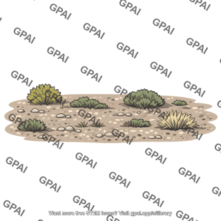 Desert steppe ground