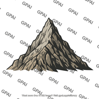 Mountain peak exposed