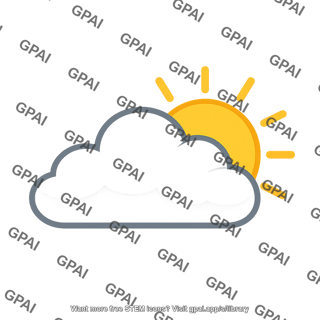Partly cloudy sky icon