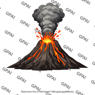Volcano erupting