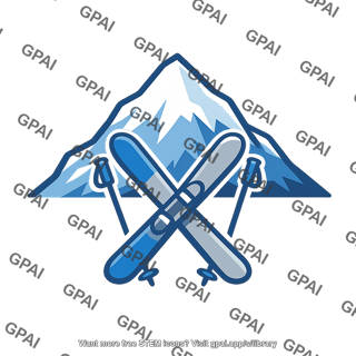Skis and mountain