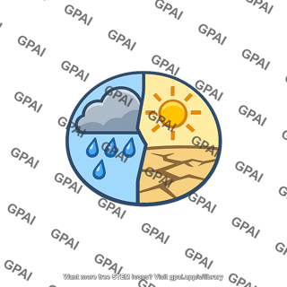 Tropical wet and dry climate icon