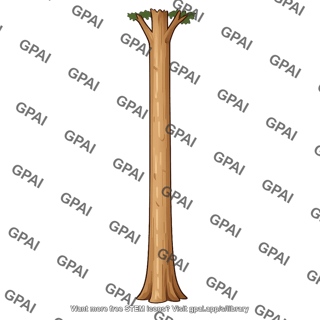 Rain forest tree trunk branchless