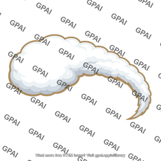 Comma shaped cloud pattern
