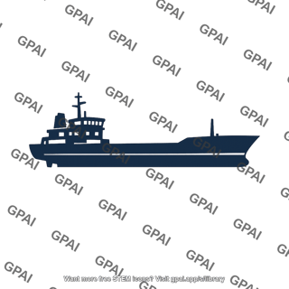 Cargo ship silhouette