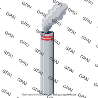 Industrial emissions smokestack