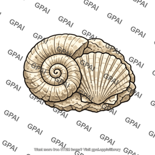 Fossil shell marine