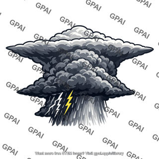 Severe thunderstorm cloud