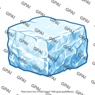 Glacial ice chunk