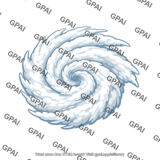 Cyclone cloud spiral
