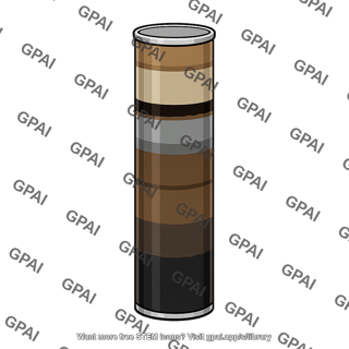 Ocean floor sediment core