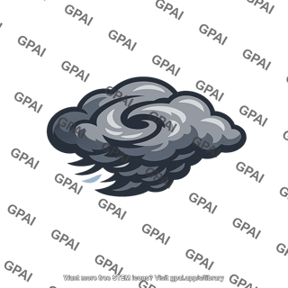 Swirling storm cloud