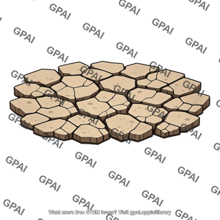 Drought cracked soil