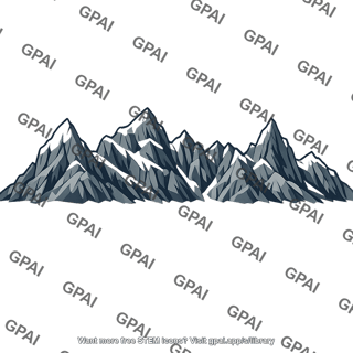 Jagged mountain range