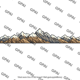Snow capped mountain range