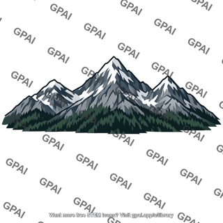 Mountain range with forest