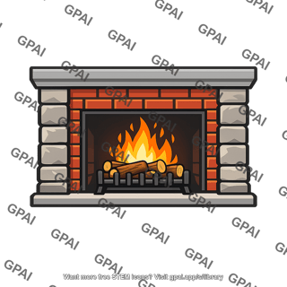 Wood burning fireplace