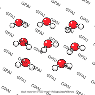 Water vapor molecule cluster