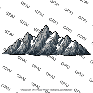 Jagged mountain range