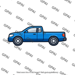 Blue pickup truck