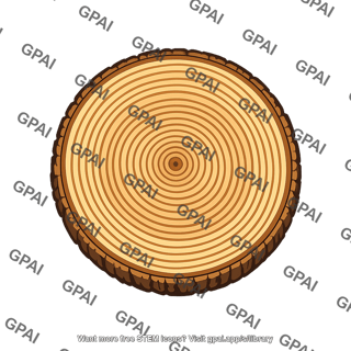 Tree ring cross section