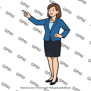 Businesswoman pointing